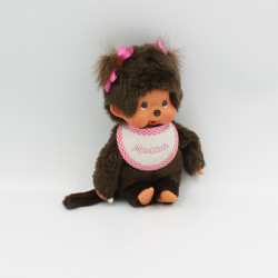 Peluche Singe Kiki Monchhichi bavoir SEKIGUCHI