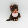 Peluche Singe Kiki Monchhichi bavoir SEKIGUCHI