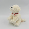 Doudou peluche chien blanc foulard rouge RACHELHALE NICOTOY