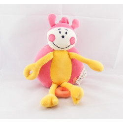 Doudou coccinelle rose vert étoile AUCHAN