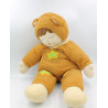 Ancienne peluche poupée marron Nino THUN 60 cm 