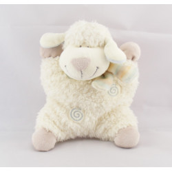 Doudou mouton blanc spirale écharpe bleu KIABI NICOTOY
