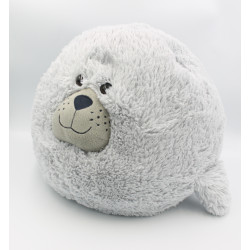 Grande peluche ronde ballon Phoque gris TUKAN