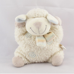 Doudou semi plat mouton blanc spirale KIABI NICOTOY