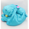 Peluche géante Puffalump hippopotame bleu rose jaune FISHER PRICE 1994