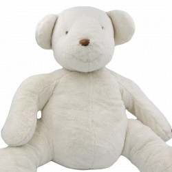 Grand Doudou ours blanc beige DPAM