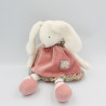 Doudou lapin blanc rose Myrtille et Capucine MOULIN ROTY