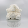 Doudou lapin blanc P'tit lapinou PERLE KALOO 25 cm NEUF