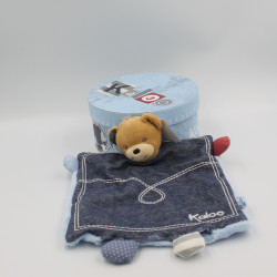 Doudou plat ours bleu jean Blue Denim KALOO