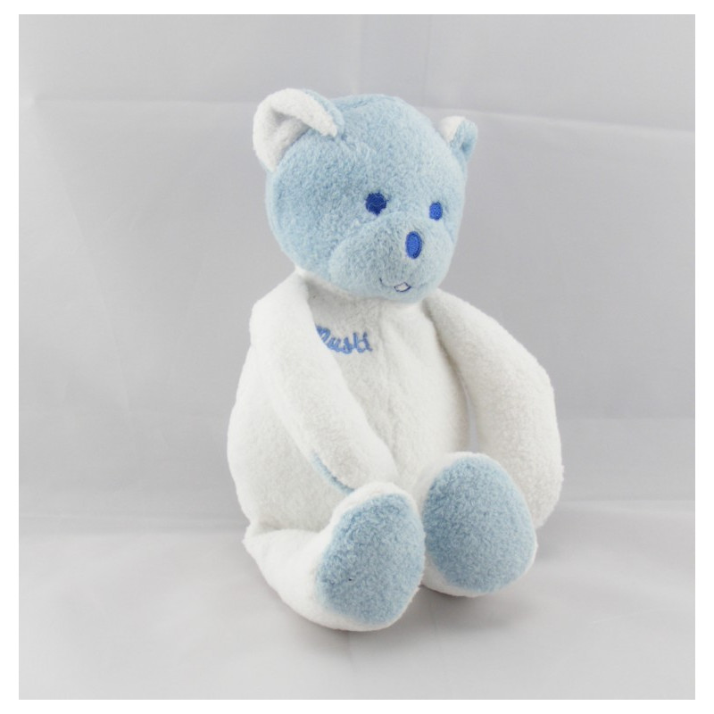 Doudou ours  boule blanc Musti de MUSTELA 