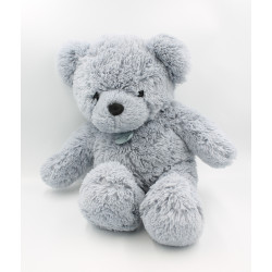 Grand Doudou peluche ours bleu gris HISTOIRE D'OURS
