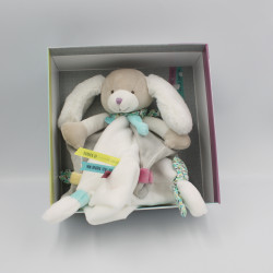 Doudou et compagnie plat chien blanc beige gris bleu rose Toopi