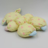 Doudou ancienne poupée lutin chiffon jaune bleu rose FISHER PRICE