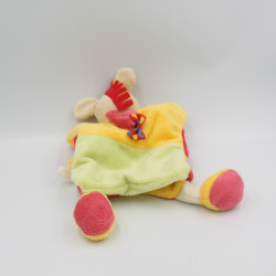 Doudou et compagnie marionnette ane cheval rouge jaune vert bébé