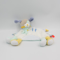 Doudou et compagnie plat chien blanc bleu jaune gris Papatte TATOO