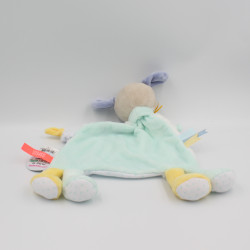 Doudou et compagnie plat chien blanc bleu jaune gris Papatte TATOO