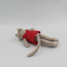 Doudou mini souris robe rouge la grande famille MOULIN ROTY