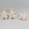 Mini Doudou lapin Patachou rose blanc Corolle lot
