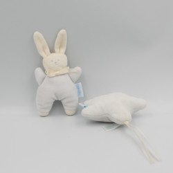 Mini Doudou lapin Patachou bleu blanc Corolle lot