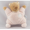 Doudou plat ours blanc rose nuage NATTOU