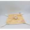 Doudou plat ours souris orange blanc rose Corsica SANDY