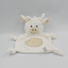 Doudou plat vache blanche beige EVOLUPHARM