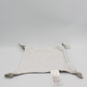 Doudou plat carré gris blanc VERTBAUDET