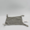 Doudou plat carré gris blanc VERTBAUDET