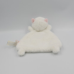 Doudou plat chat blanc rose premier Major SERGENT MAJOR