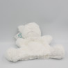 Doudou plat marionnette chat blanc gris SIMBA TOYS KIABI 