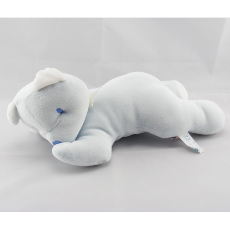 Doudou ours blanc couché SUCRE D'ORGE