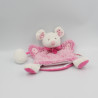 Doudou et compagnie marionnette souris rose blanc LOVELY