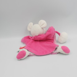 Doudou et compagnie marionnette souris rose blanc LOVELY