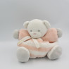 Doudou ours blanc orange rayé Tendres et Douces KALOO