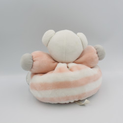 Doudou ours blanc orange rayé Tendres et Douces KALOO