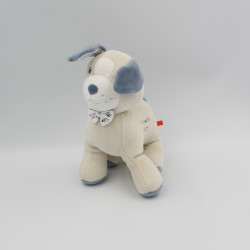 Doudou chien bleu beige DANDY SUCRE D'ORGE