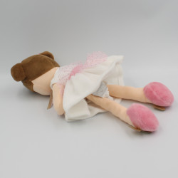 Doudou et compagnie poupée fille blanche rose Demoiselle Princesse Ombelline