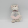 Doudou hochet ours gris rose NOUKIE'S