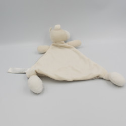 Doudou plat ane hippopotame blanc écru rayé beige H&M