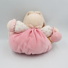 Doudou patapouf lapin rose mauve fleurs étoile Lilirose KALOO
