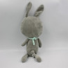 Doudou lapin gris foulard bleu ATMOSPHERA