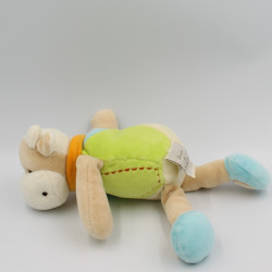 Doudou et compagnie vache bleu vert bonbon