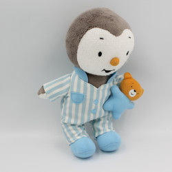 Doudou Tchoupi en pyjama bleu rayé JEMINI