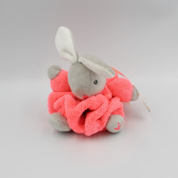 Doudou petit lapin Plume rose fluo KALOO