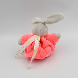 Doudou petit lapin Plume rose fluo KALOO