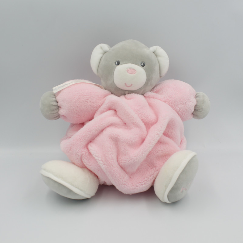 Doudou ours plume gris rose KALOO