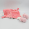 Doudou plat licorne blanche rose étoiles coeur TEX