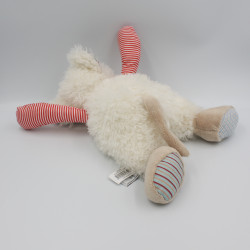 Doudou souris blanche bleu rouge Artychou HISTOIRE D'OURS