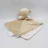 Doudou plat mouton beige blanc KING BEAR