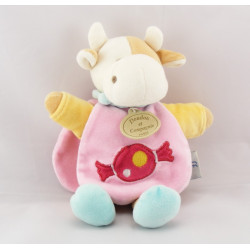 Doudou vache Cerise avec bonbon Doudou ET COMPAGNIE